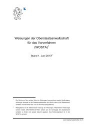 Weisungen der Oberstaatsanwaltschaft für das Vorverfahren (WOSTA)