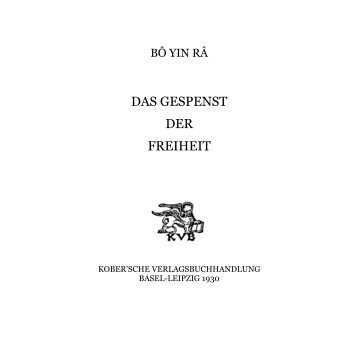 das gespenst der freiheit - BÔ YIN RÂ — HORTUS CONCLUSUS ...