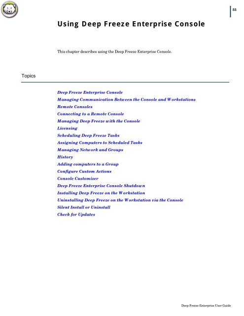 Deep Freeze Enterprise User Guide - Faronics