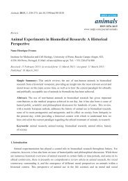 Animal Experiments in Biomedical Research: A ... - MDPI.com