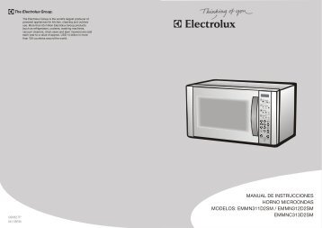 MANUAL DE INSTRUCCIONES HORNO ... - Electrolux