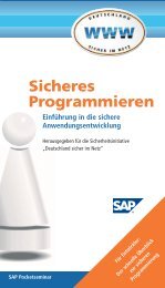 Sicheres Programmieren - Einführung in die sichere ... - SAP.com