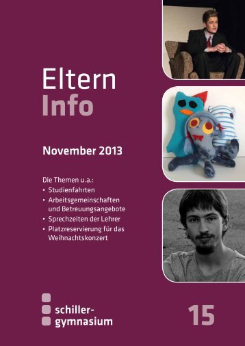 Elterninfo 15 vom November 2013 - Schiller Gymnasium