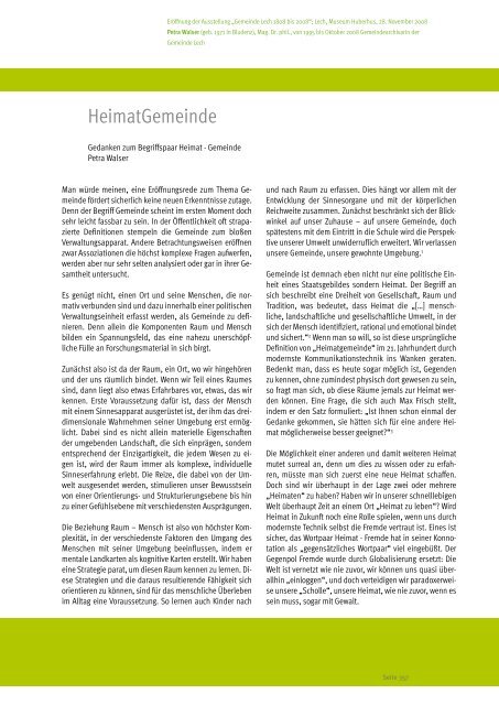 Petra Walser, HeimatGemeinde (PDF) - Vorarlberg