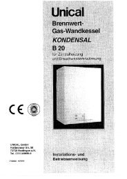 Kondensal B20 - Unical Deutschland
