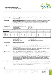 cds-Grundierung farblos Technisches Merkblatt ... - cds POLYMERE