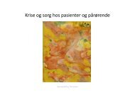 Krise og sorg hos pasienter og pårørendepulsen