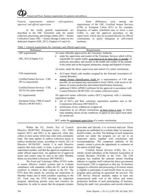 Sanitary requirements for bovine gametes and embryos in ... - CBRA