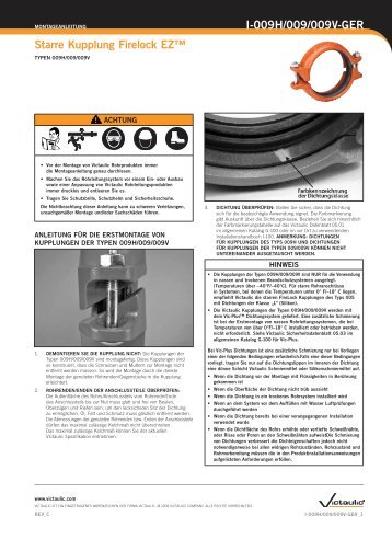 Starre Kupplung Firelock EZ™ I-009H/009/009V-GER - Victaulic