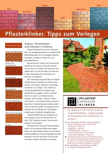 Pflasterklinker fachgerecht verlegen - Arbeitsgemeinschaft ...
