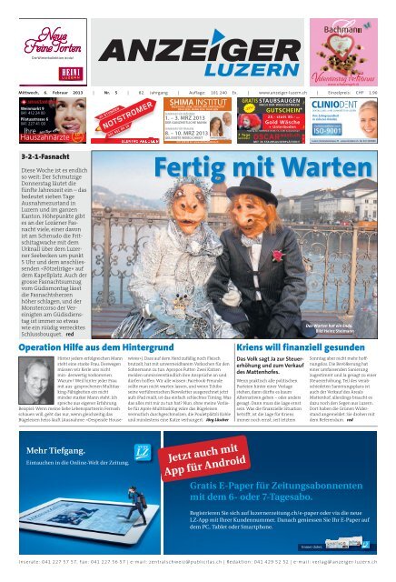 Anzeiger Luzern, Ausgabe 05, 6. Februar 2013