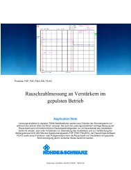 Rauschzahlmessung an Verstärkern im ... - Rohde & Schwarz