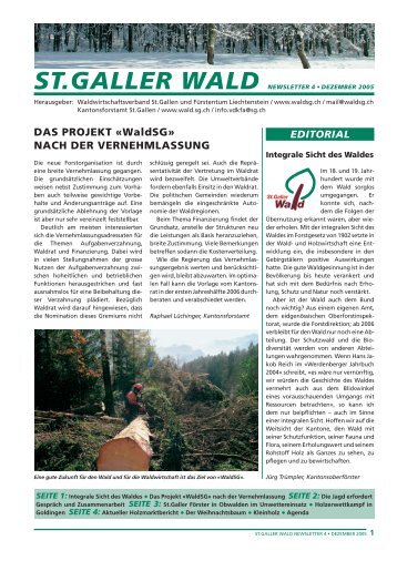 Newsletter 4 vom Dezember 2005 - im St.Galler Wald