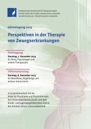 Perspektiven in der Therapie von Zwangserkrankungen