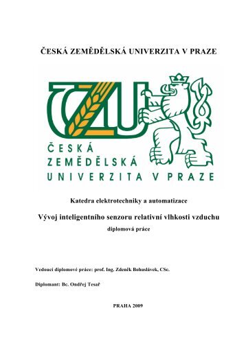 ČESKÁ ZEMĚDĚLSKÁ UNIVERZITA V PRAZE