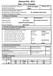 Electoral Roll - 2013 - Office of the Chief Electoral Officer