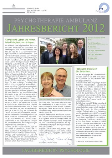 2012_PTA Jahresbericht_RZ.indd - Psychologie - Westfälische ...