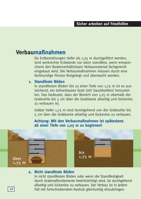 Sicher Arbeiten auf Friedhöfen - GBG 2 - SVLFG