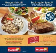 Mittagstisch PLUS! Steakangebot Spezial* - Maredo