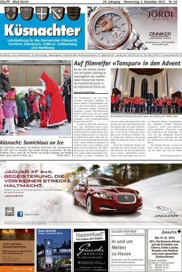Küsnacht: Auf filmreifer «Tonspur» in den Advent - Lokalinfo AG