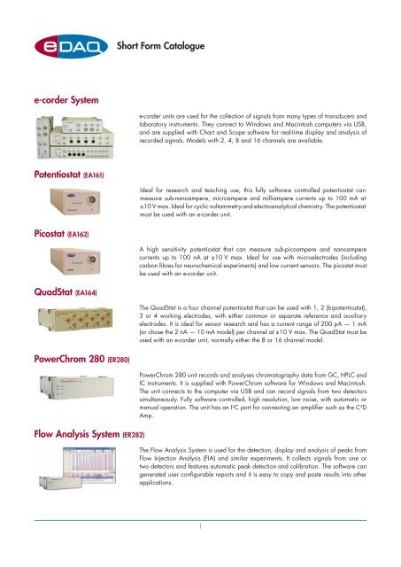 EDAQ Short Form Catalogue Mengel Engineering