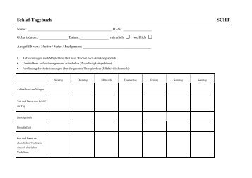 12.2. Schlaf-Tagebuch (SCHT) (PDF, 1 Seite, 78 kB)