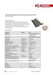 Technisches Datenblatt Unterdeck-/Unterspannbahn SK150 G