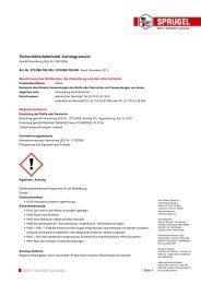 Sicherheitsdatenblatt Auftaugranulat - Gerhard Sprügel GmbH