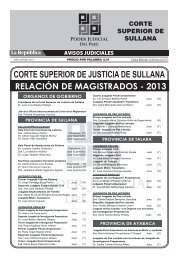 CORTE SUPERIOR DE JUSTICIA DE SULLANA - La República