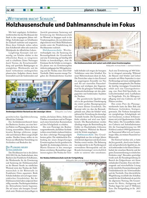 Herbstausgabe - bei Planen und Bauen in Frankfurt am Main