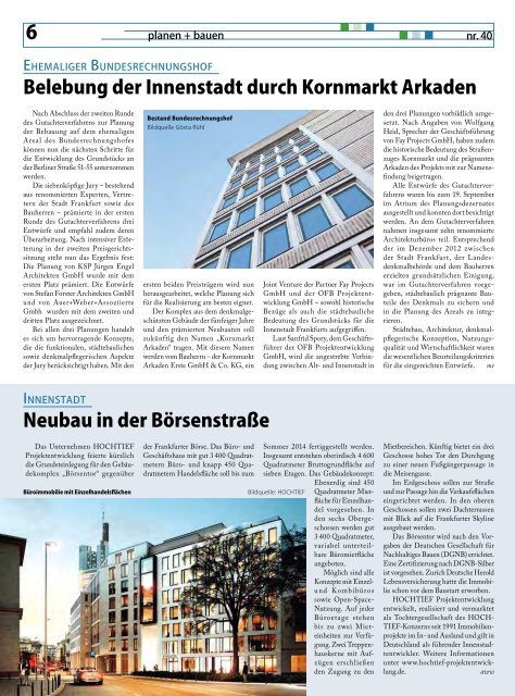Herbstausgabe - bei Planen und Bauen in Frankfurt am Main