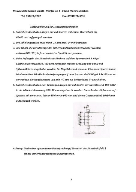 Katalog "Bedachungsartikel" - MEWA Metallwaren Gmbh