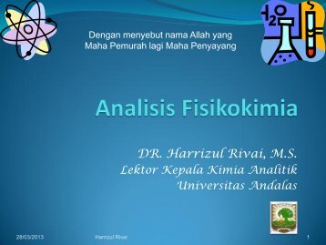 Hukum Lambert-Beer - Fakultas Farmasi Universitas Andalas