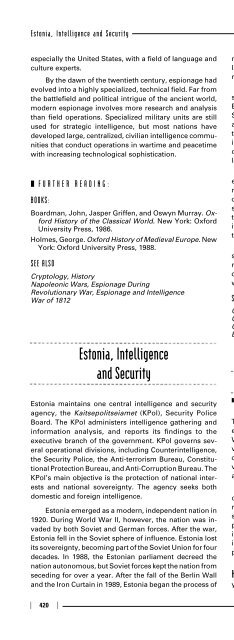 ENCYCLOPEDIA OF Espionage, Intelligence, and Security Volume ...