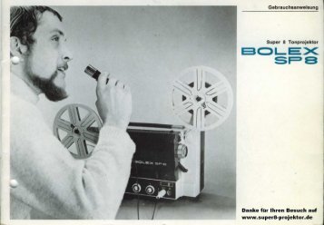 BOLEX SP8 BA.pdf - Super8-projektor.de