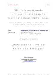 38. Internationale Informationstagung für Sprengtechnik 2007, Linz ...