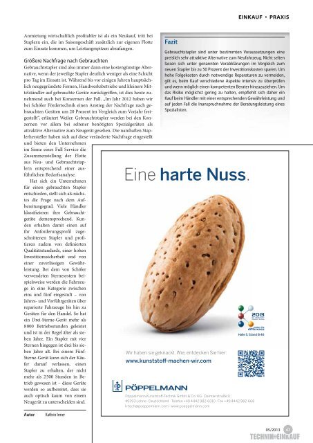 Ausgabe 5 /2013 - technik + EINKAUF