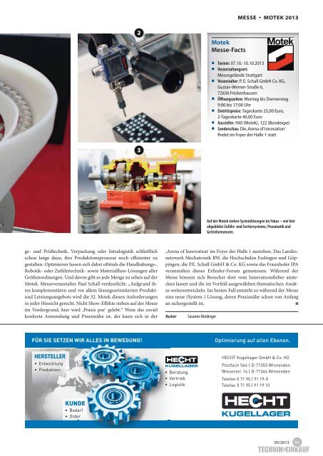 Ausgabe 5 /2013 - technik + EINKAUF