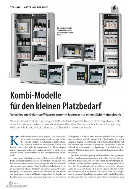 Ausgabe 5 /2013 - technik + EINKAUF