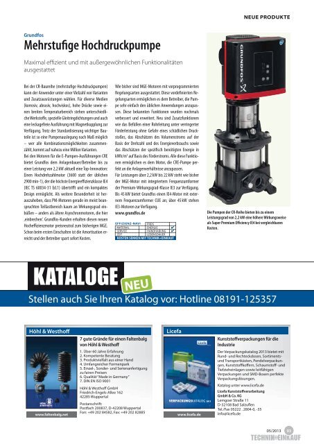 Ausgabe 5 /2013 - technik + EINKAUF