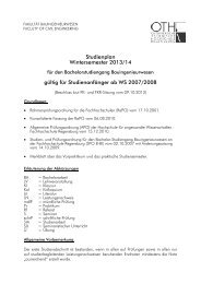 Studienplan Wintersemester 2013/14 gültig für ... - OTH Regensburg