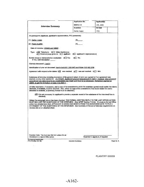 Joint Appendix (Part 1)