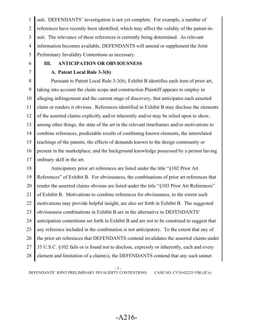 Joint Appendix (Part 1)