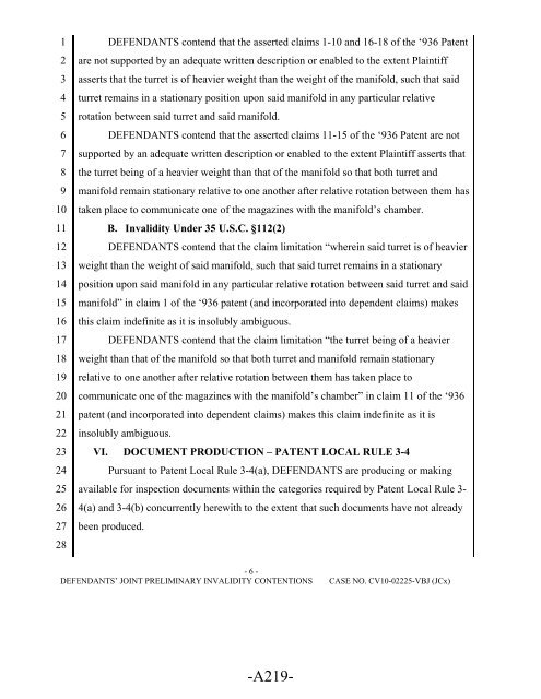 Joint Appendix (Part 1)