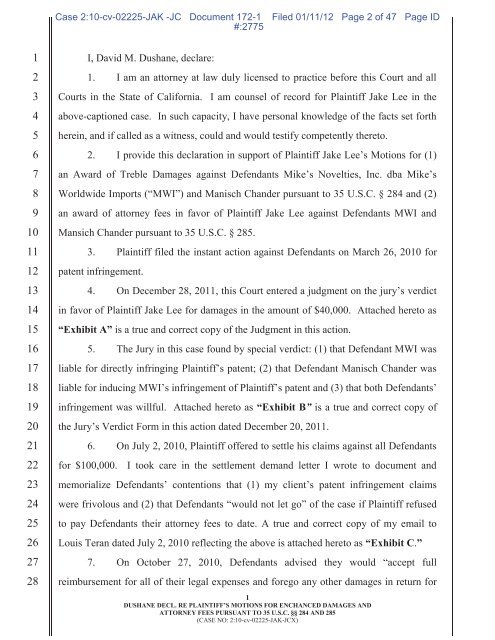 Joint Appendix (Part 1)