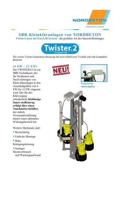 NORDBETON GmbH - SBR-Kleink... - Kläranlagen-Vergleich