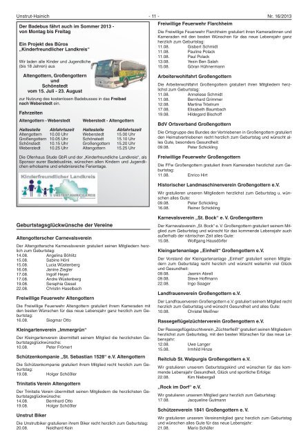Amtsblatt der Verwaltungsgemeinschaft Unstrut-Hainich