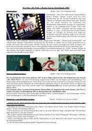 Der Film « Die Welle » (Dennis Gansel, Deutschland, 2008)