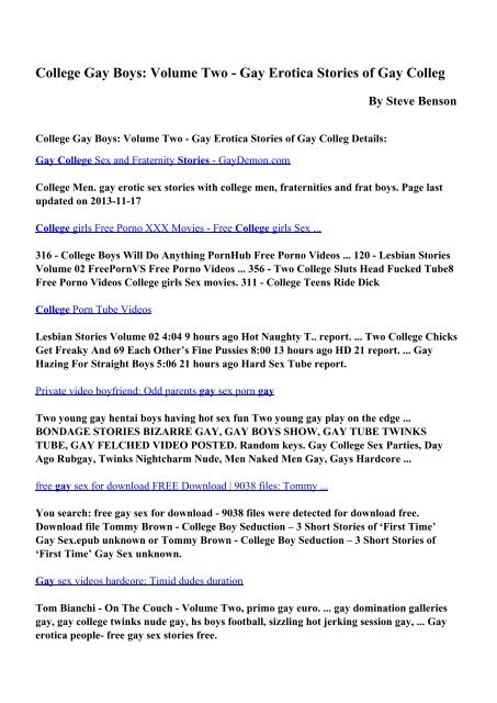 Download College Gay Boys: Volume Two - Gay Erotica Stories of ...