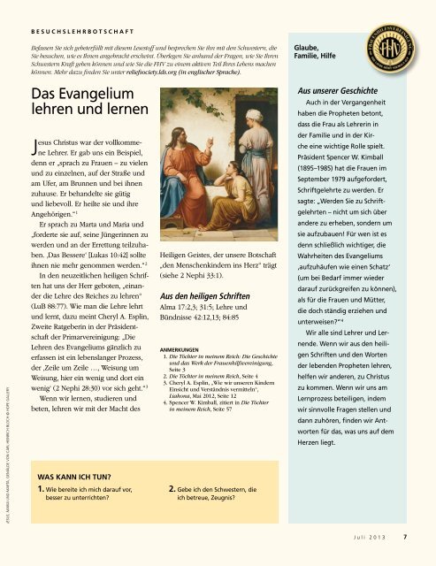 Juli - Kirche Jesu Christi der Heiligen der Letzten Tage